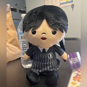 NWT 7” Wednesday Addams plush